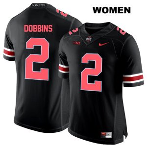 Women's NCAA Ohio State Buckeyes J.K. Dobbins #2 College Stitched 2018 Spring Game Authentic Nike Red Football Jersey BA20X04RJ